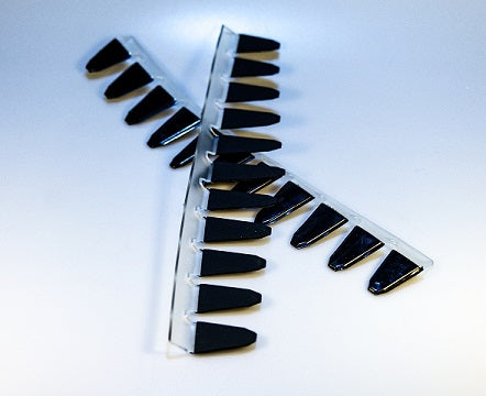 11 Finger Tab med gummi sorte