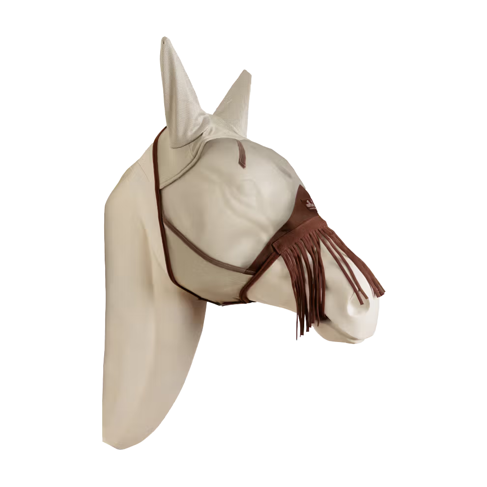 Fly mask classic with ears & nose tassels
