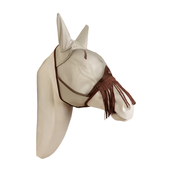 Fly mask classic with ears & nose tassels