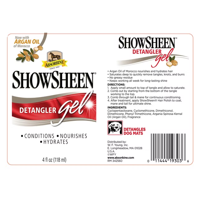 Absorbine showsheen detangler gel