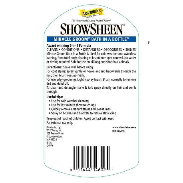 Absorbine showsheen miracle groom