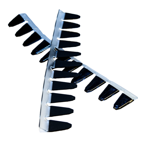 11 Finger Tab med gummi sorte