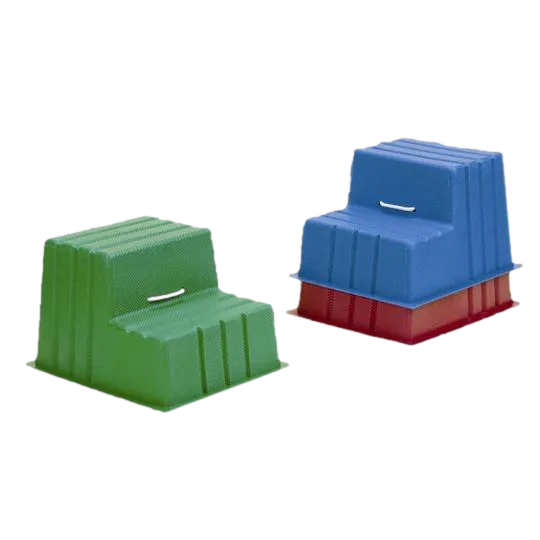 Stigetrinn i plast grønn