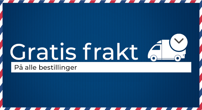 Gratis frakt på alle bestillinger