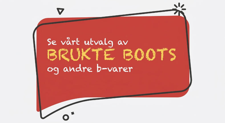 Vårt utvalg av brukte boots og andre b-varer